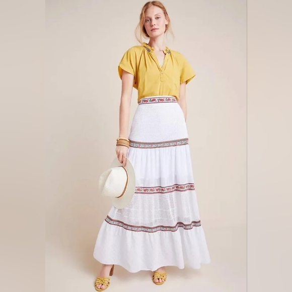 Anthropologie Dresses & Skirts - Anthropologie Cecilia Prado Tiered Maxi Skirt